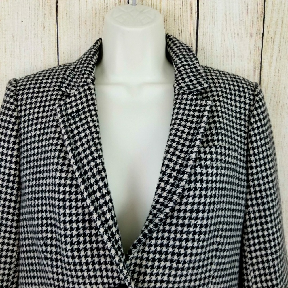 J. Crew Black and White Houndstooth Blazer - Picture 3 of 8